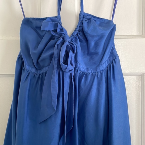 Banana Republic Blue Silk Halter Mini Dress - Picture 2 of 9